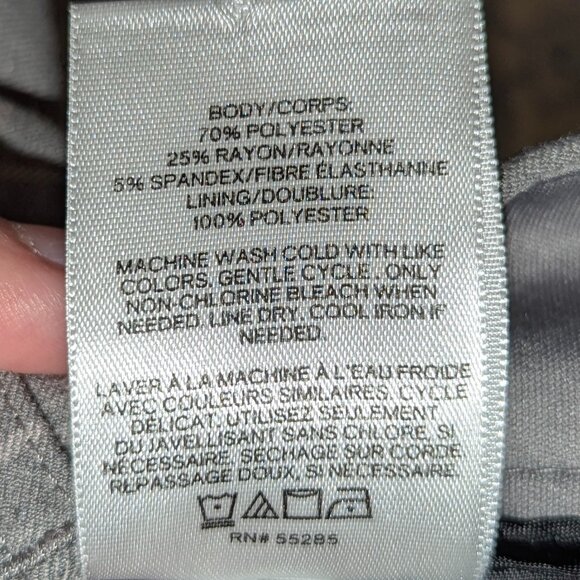 Express Columnist Mid Rise Ankle Gray Plaid Dress Pants stretch - Picture 4 of 7